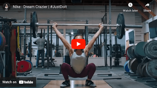 women in advertising in Nike's Dream Crazier commercial